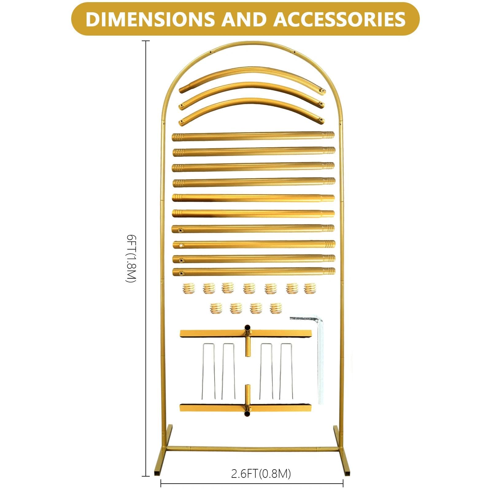 1.8Mx0.8M Arche de Mariage, Support en Métal | Arche Backdrop Stand Pour Mariage, Anniversaire, Fête, Remise de Diplôme, Anniversaire, Décoration de Fond de Studio