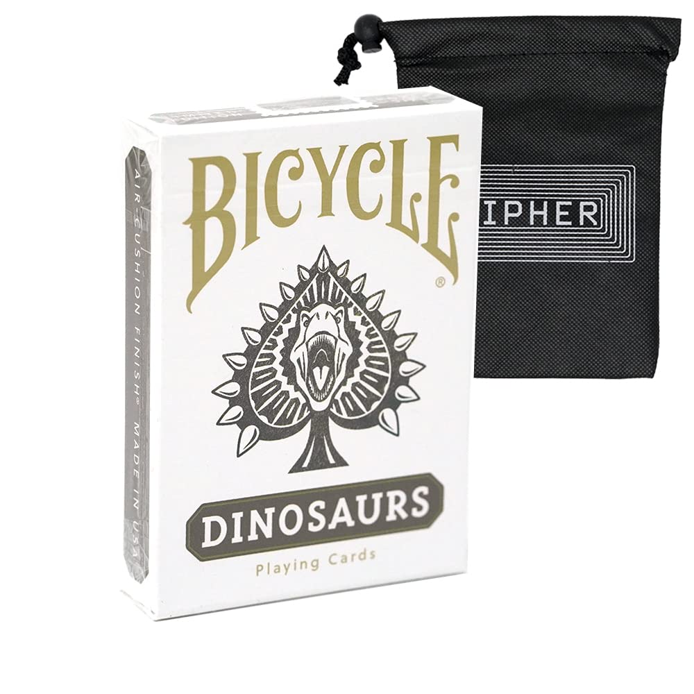 Bicycle Dinosaur Playing Cards - Limited Edition - Includes Cipher Playing Cards Bag