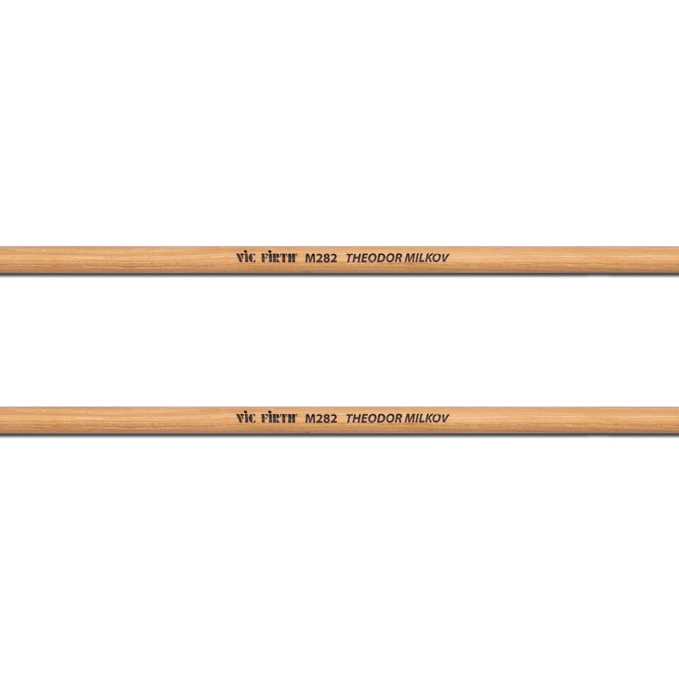 Vic Firth - Bacchette per Marimba Serie Signature - M282 - Theodor Milkov - Medio Morbido - Nere