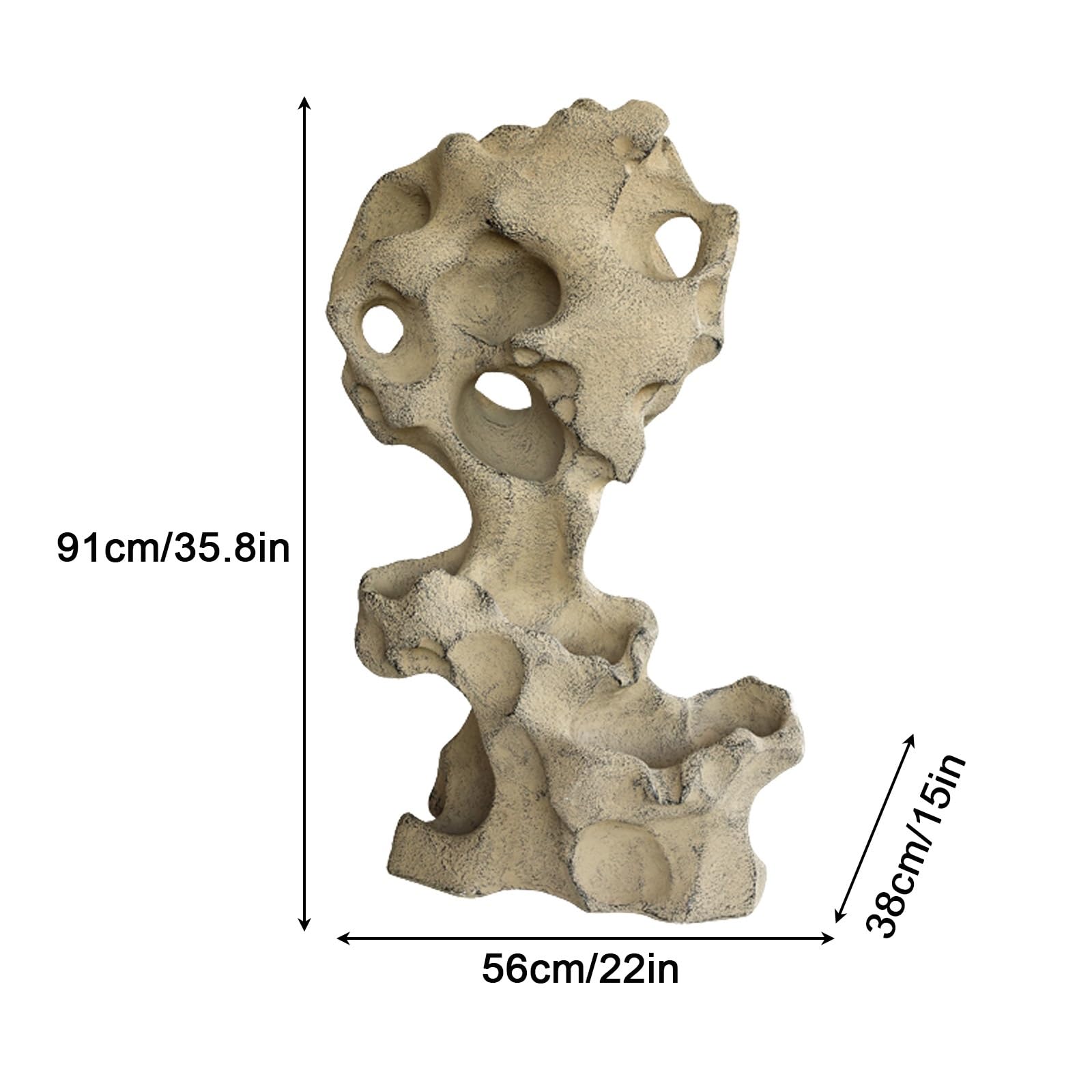 Roccia Artificiale, Rocce Decorative, Sassi da Giardino, Ecologiche, Inodore, Adatte per Cortili(Brass)