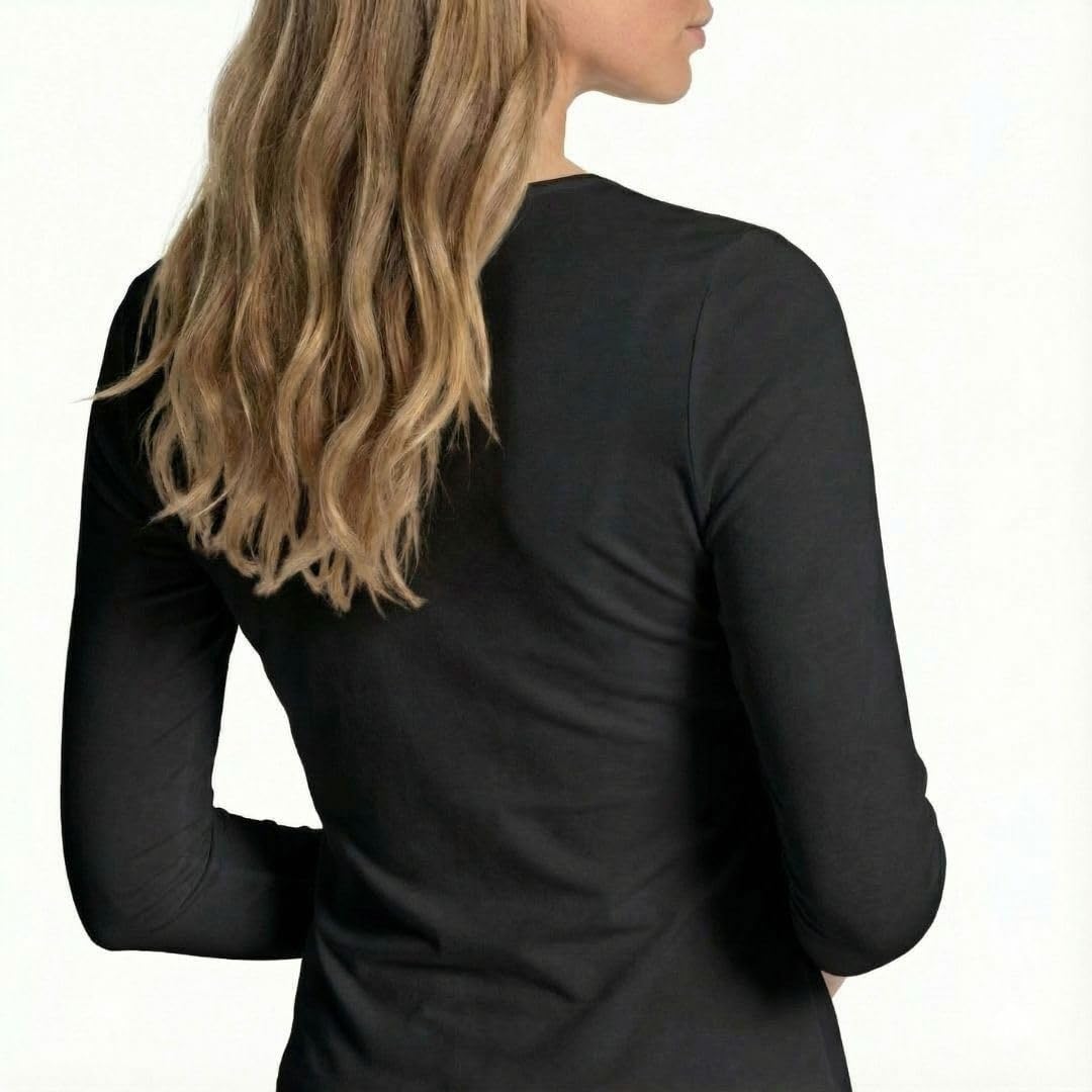 Irge - Magliette Intime Termiche da Donna, Pacco da 2, Cotone Caldo, Aderenti, Bianco e Nero - Canotta Intima Donna Termica