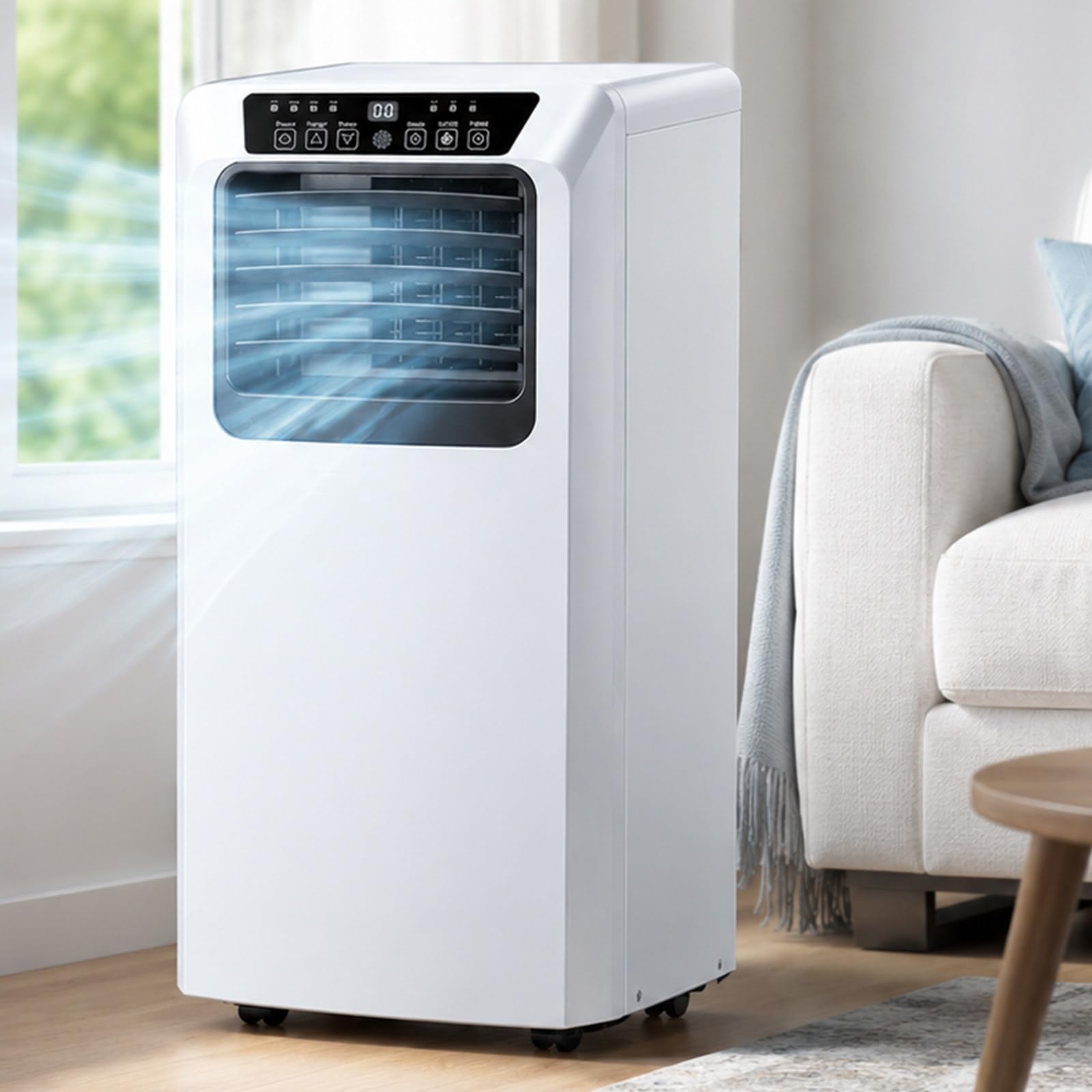7000 BTU Portable Air Conditioner, Low-Noise AC with Remote and 12H Timer
