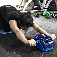 Vista 6 de Rodillo de abdominales para entrenamiento abdominal, rodillos de ejercicio abdominal, rodillo abdominal de 4 ruedas, ejercitador muscular, rodillos