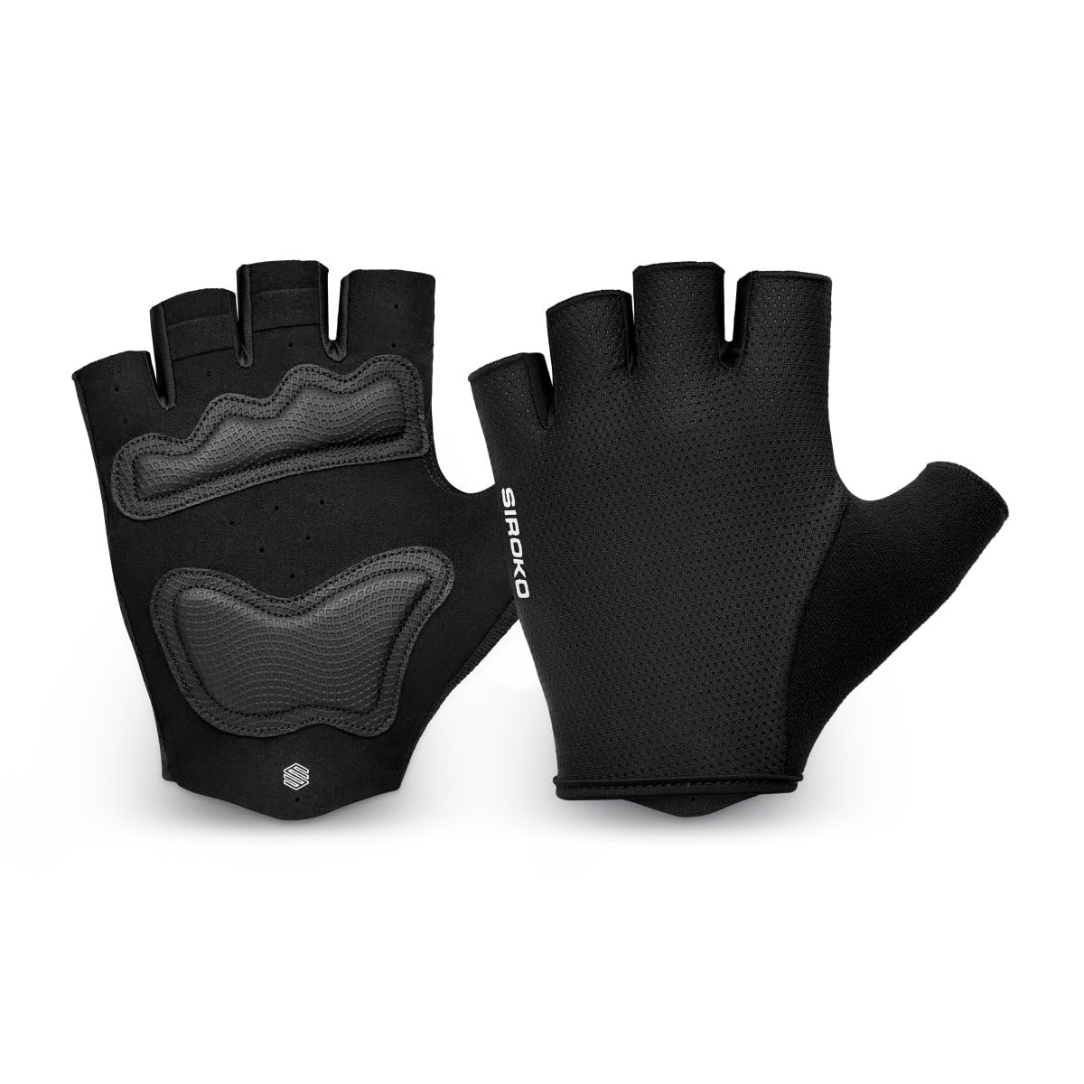SIROKO Guantes Cortos de Ciclismo niños K-Core Beartooth Black Negro