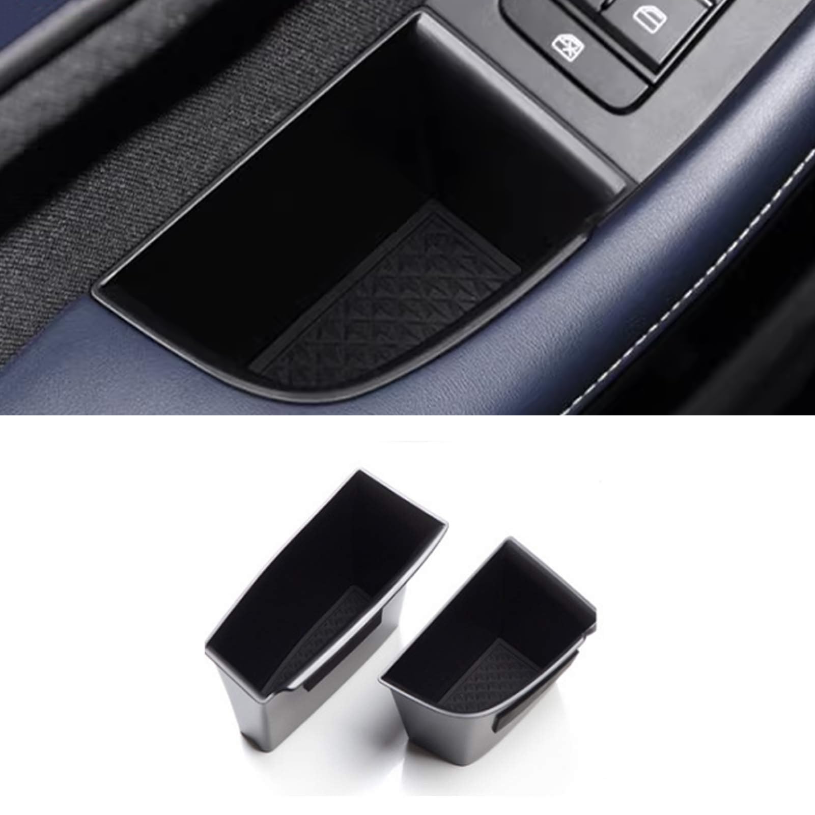 TTCR-II Compatible with Door Handle Organizer Tray Mazda 3 2019-2025, Fits for Door Storage Box Mazda CX-30 2020-2025 at Driver and Front Passenger Side (2 Pcs)