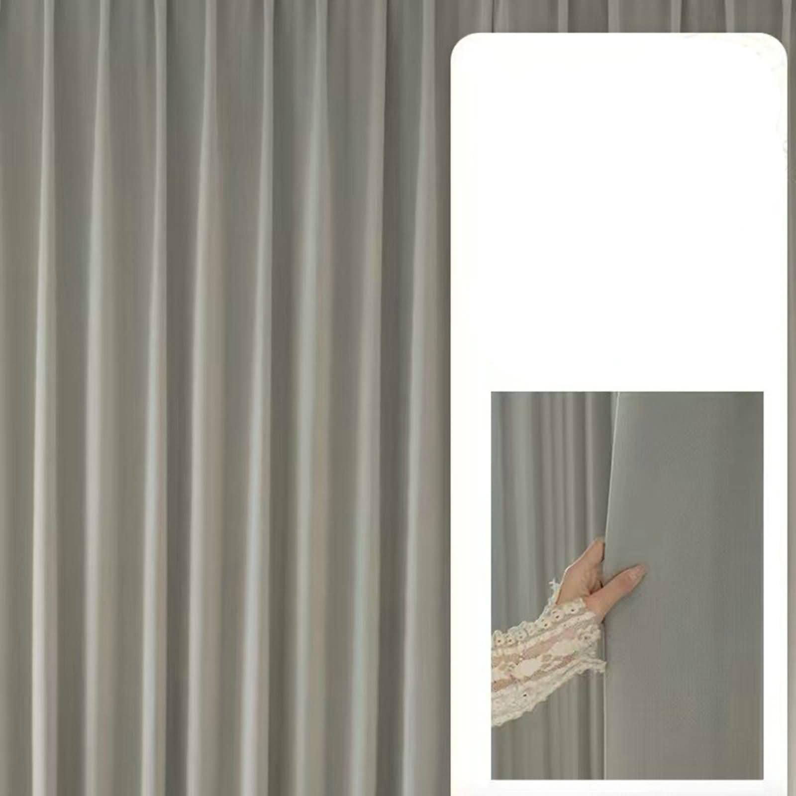Homxi Blackout Drapes Set of 2,2 x 54W x 90H inch,Curtains Drapes Gray for Study Solid Color Decorative Curtain Eyelets