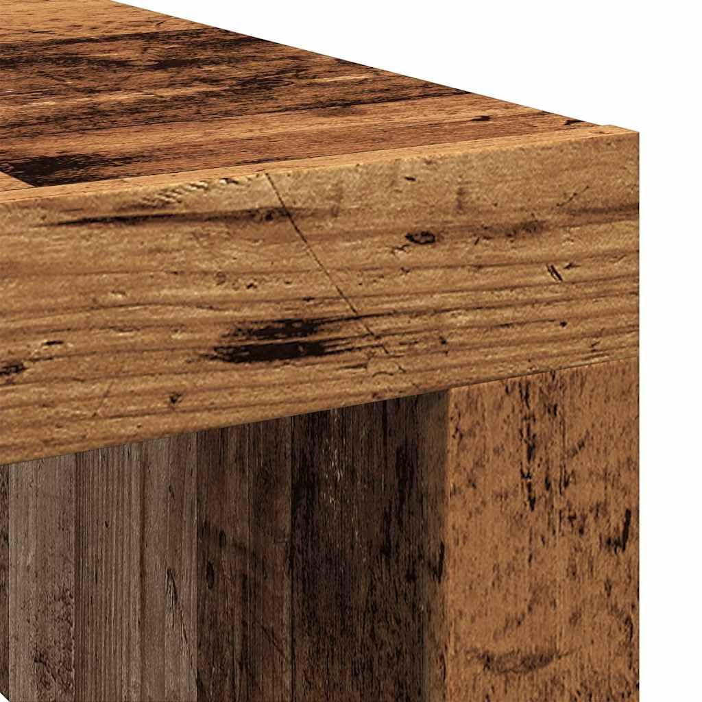 Mesa de Centro Madera de ingeniería Envejecida 100x100x35 cm, Mesa Auxiliar, Mesa de salón, Mesa Decorativa, vidaXL