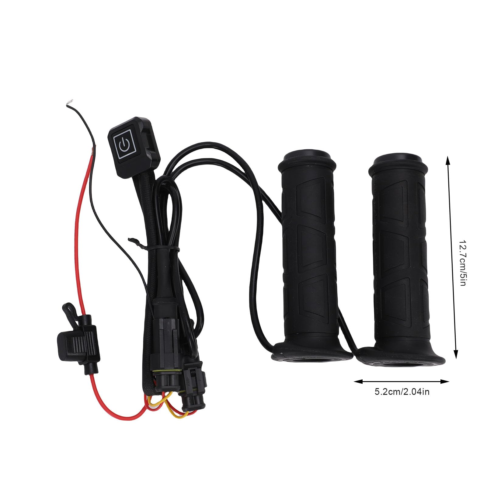Manopole Riscaldate ATV UTV, Manopole Riscaldate ATV Antiscivolo Impermeabili e Scaldapollice, Maniglia Riscaldata Elettrica a 3 Temperature per Manubri Moto ATV 12V 22mm