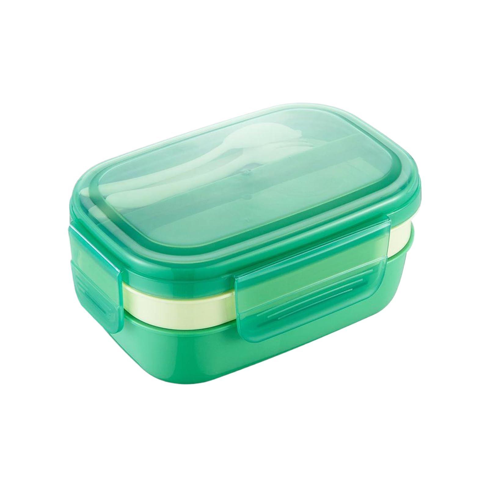 Cydzsra Green Yellow Compact Bento Box With 3 Layers Suitable For Adults And Children Picnics Divided Into Compartments And Layers Office Worker Microwave Lunch Box,
