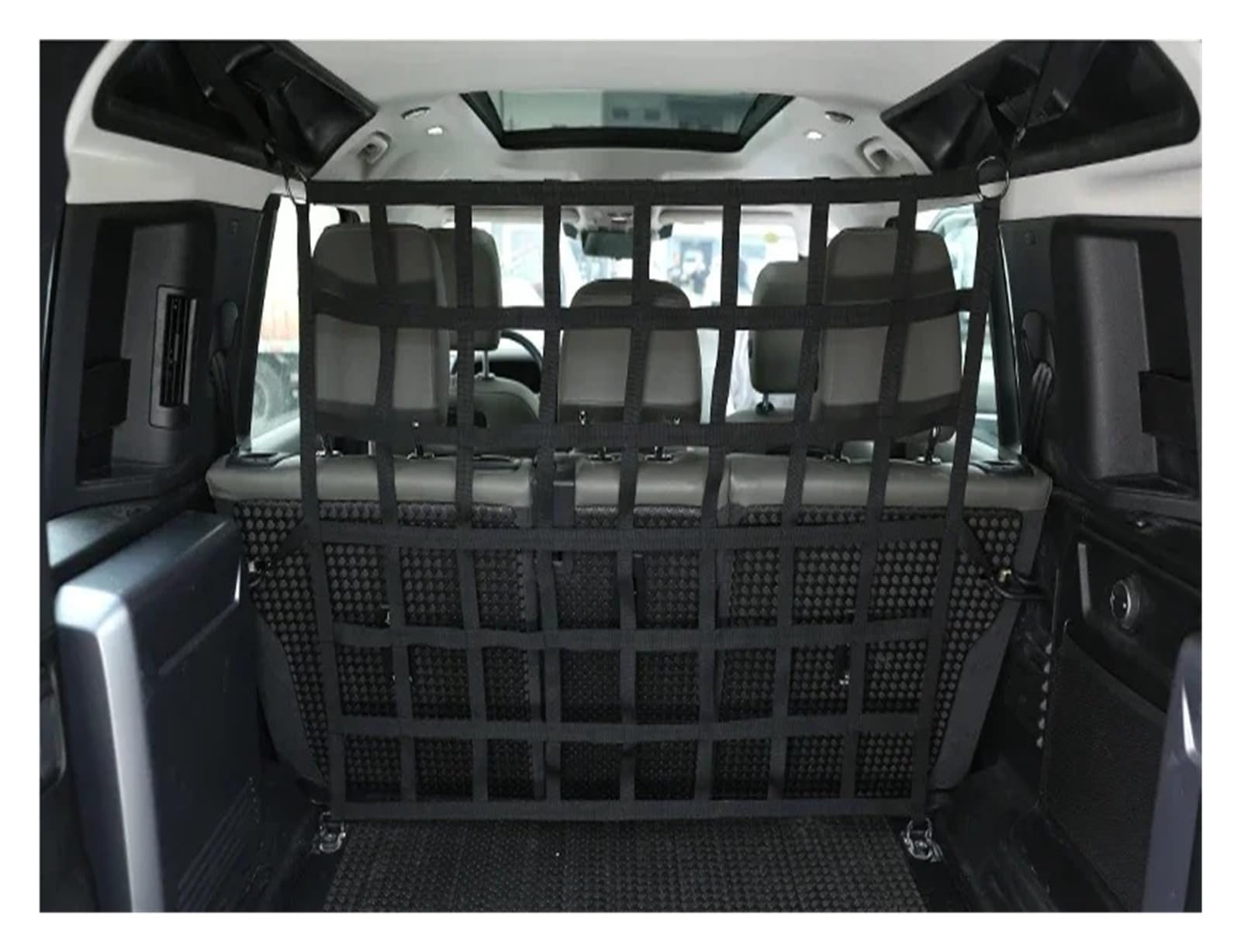 Compatibile con Land Rover Defender 110 2020-24 Tronco nero Recinzione di sicurezza for animali domestici Barriera for cani Rete appesa Reti Accessori auto(Style A)