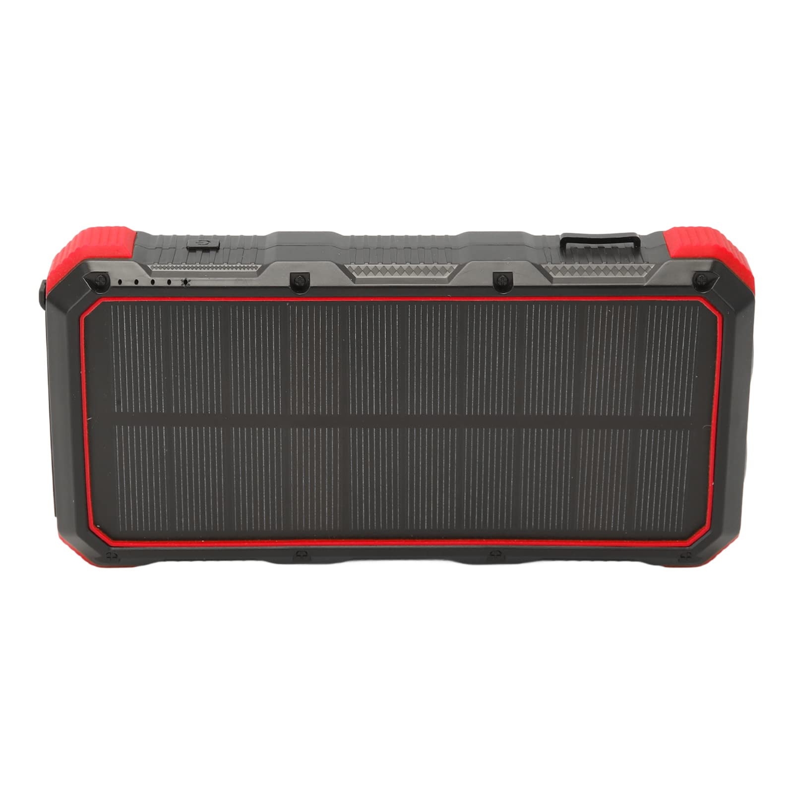 Tnfeeon Solar Power Bank, Batteria Polimerica Ad Alta capacità da 184 Wh con Tripla Porta USB Luce LED per Viaggiatori in Campeggio (rosso)