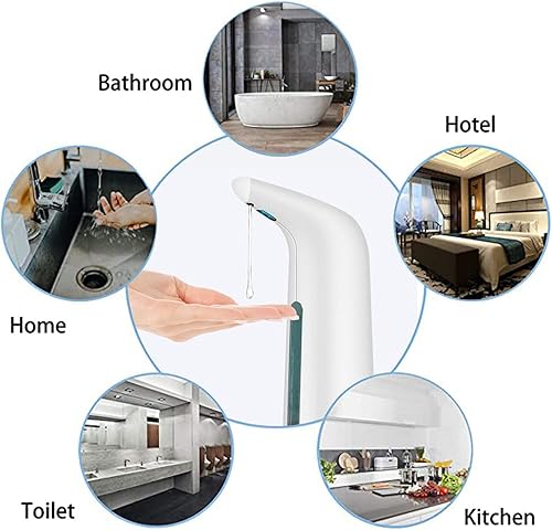 Miniatura 2 de Dispensador de jabón automático sin contacto para baño y cocina, dispensador de jabón líquido de manos, IPX6 resistente al agua, 14 onzas líquidas