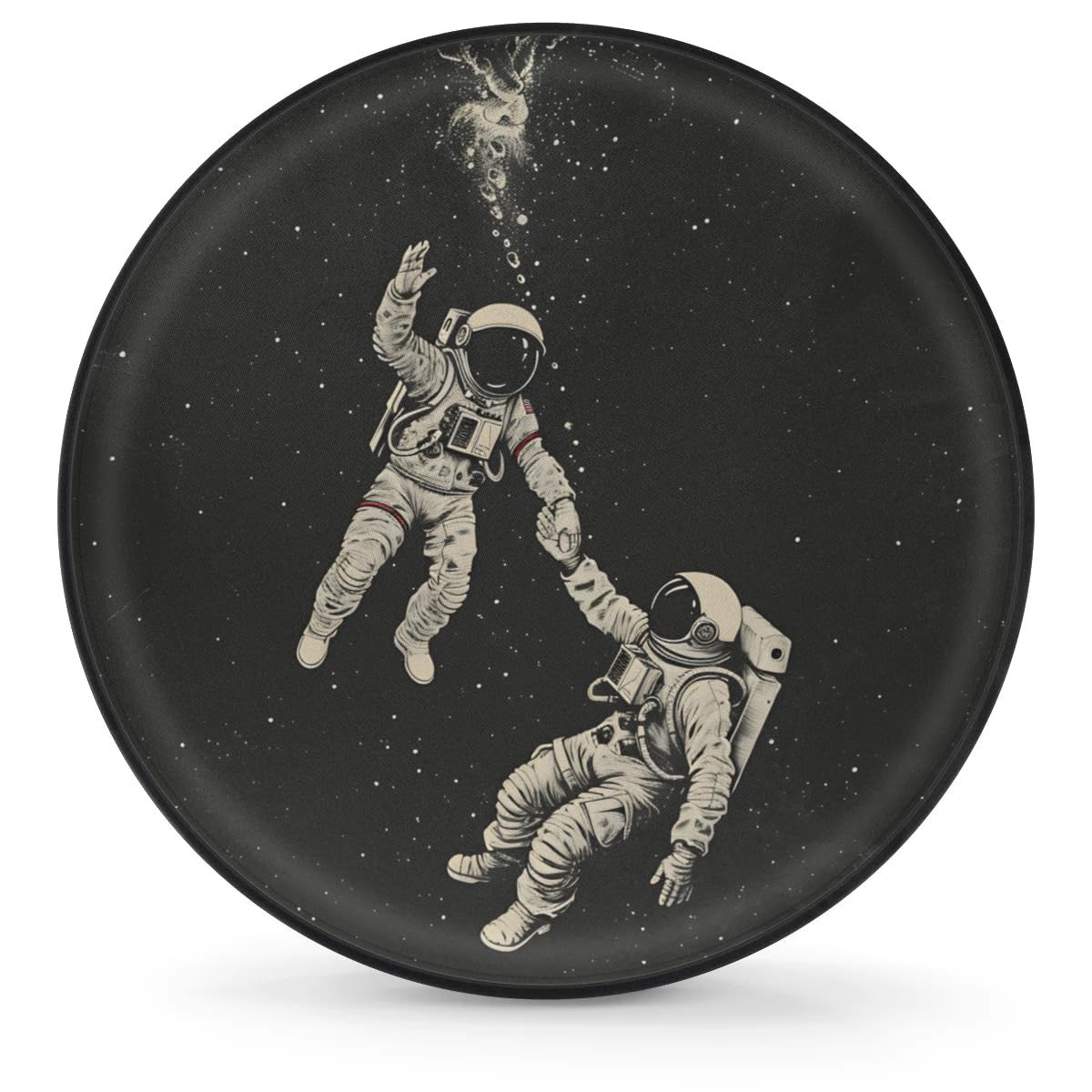 Spare Tire Cover for RV Trailer, Astronaut Pattern Tire Covers Universal Fit for Travel Trailer Camper Jeep RV SUV Truck Waterproof Wheel Cover (17 inch for Diameter 31” - 33”)