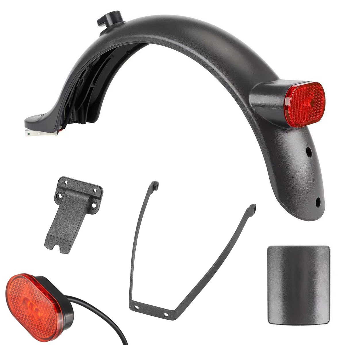 aibiku Guardabarros Trasero Metál, Guardabarros + Soporte de Metal, para Xiaomi M365, Pro, Pro 2, 1S, Essential, Mi 3