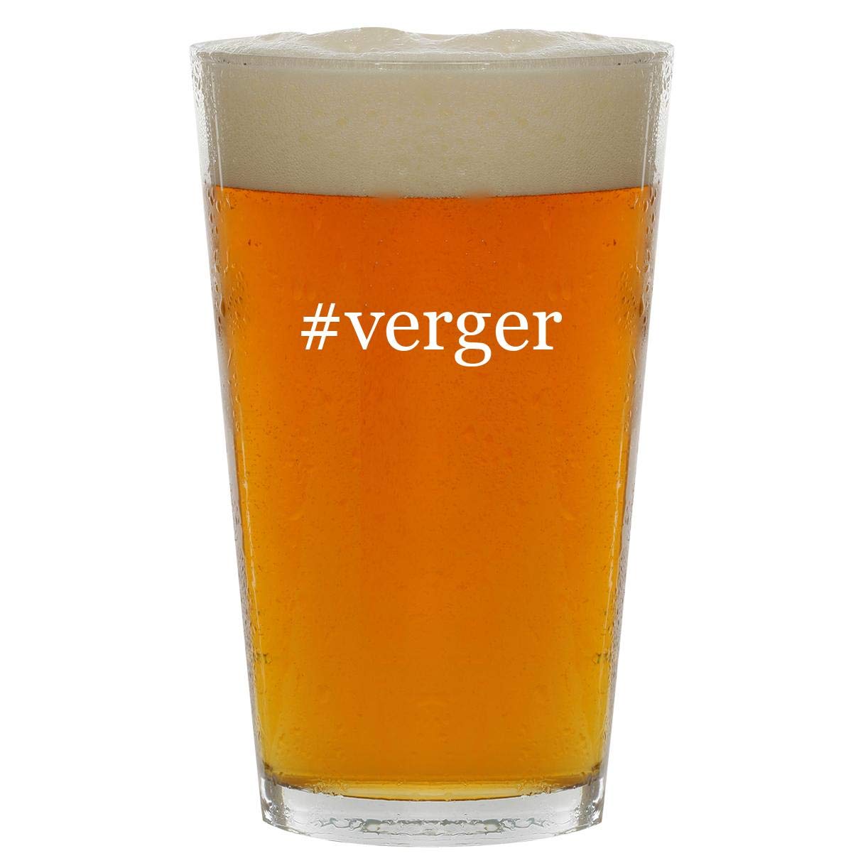 #verger - 16oz Hashtag Clear Glass Beer Pint Glass
