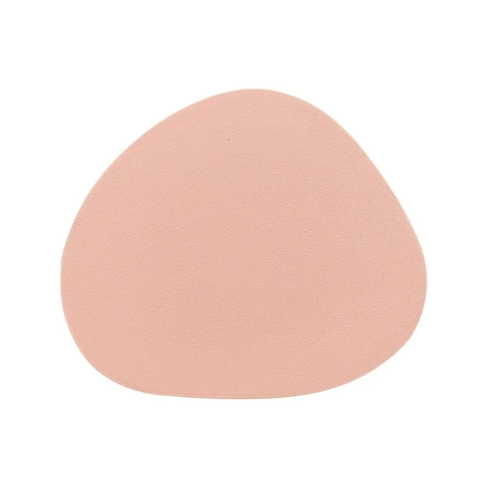 Insulated Coasters 8pcs Creative Faux Leather Placemat Heat Resistant Irregular Coaster Washable Insulation Coffee Mat for Drinks Coffee Pads Beer Home Office(Pink)