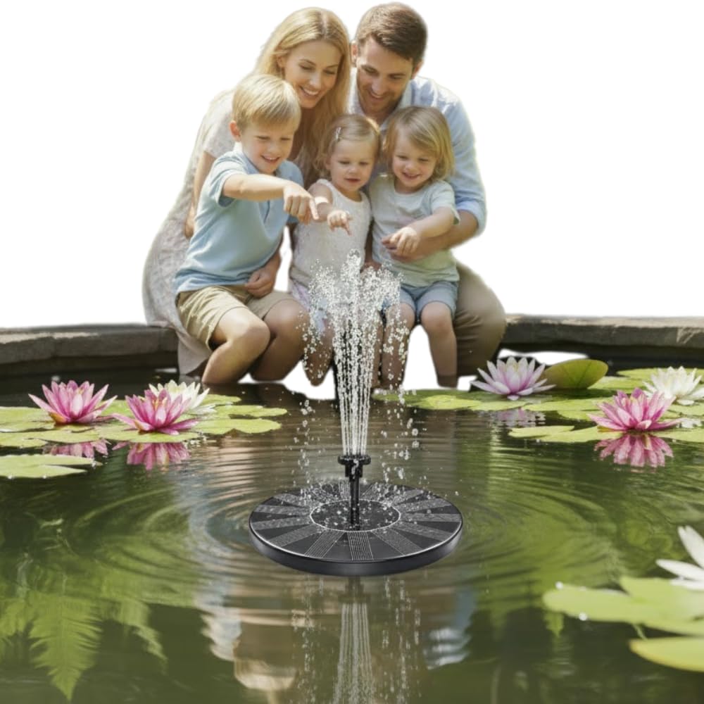 Drumstone (𝐒𝐩𝐞𝐜𝐢𝐚𝐥 𝟏𝟓 𝐘𝐞𝐚𝐫𝐬 𝐖𝐚𝐫𝐫𝐚𝐧𝐭𝐲) 1.5W Solar Fountain Pump with 6 Nozzles & Fixer, Floating Solar Bird Bath Water Fountain for Garden Pond, Pool & Outdoor Decoration-image-22