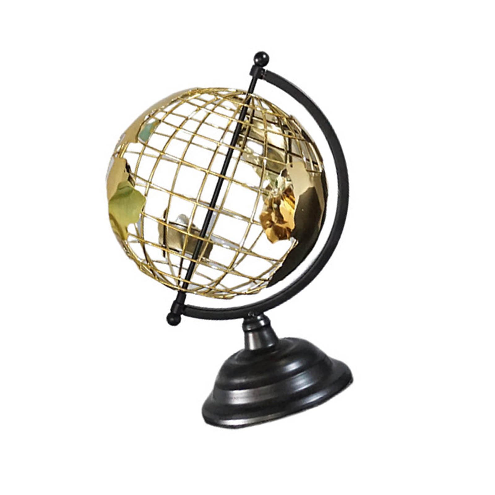Earth Sphere With Gold Trim And Exposeds Wire Detailing World Globes