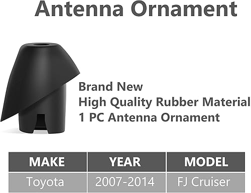 Miniatura 6 de Anina Base de antena para Toyota FJ Cruiser 2007-2017 Montaje de antena de radio de coche Adorno 8639235032, 8639235031 Antena de goma con ojales