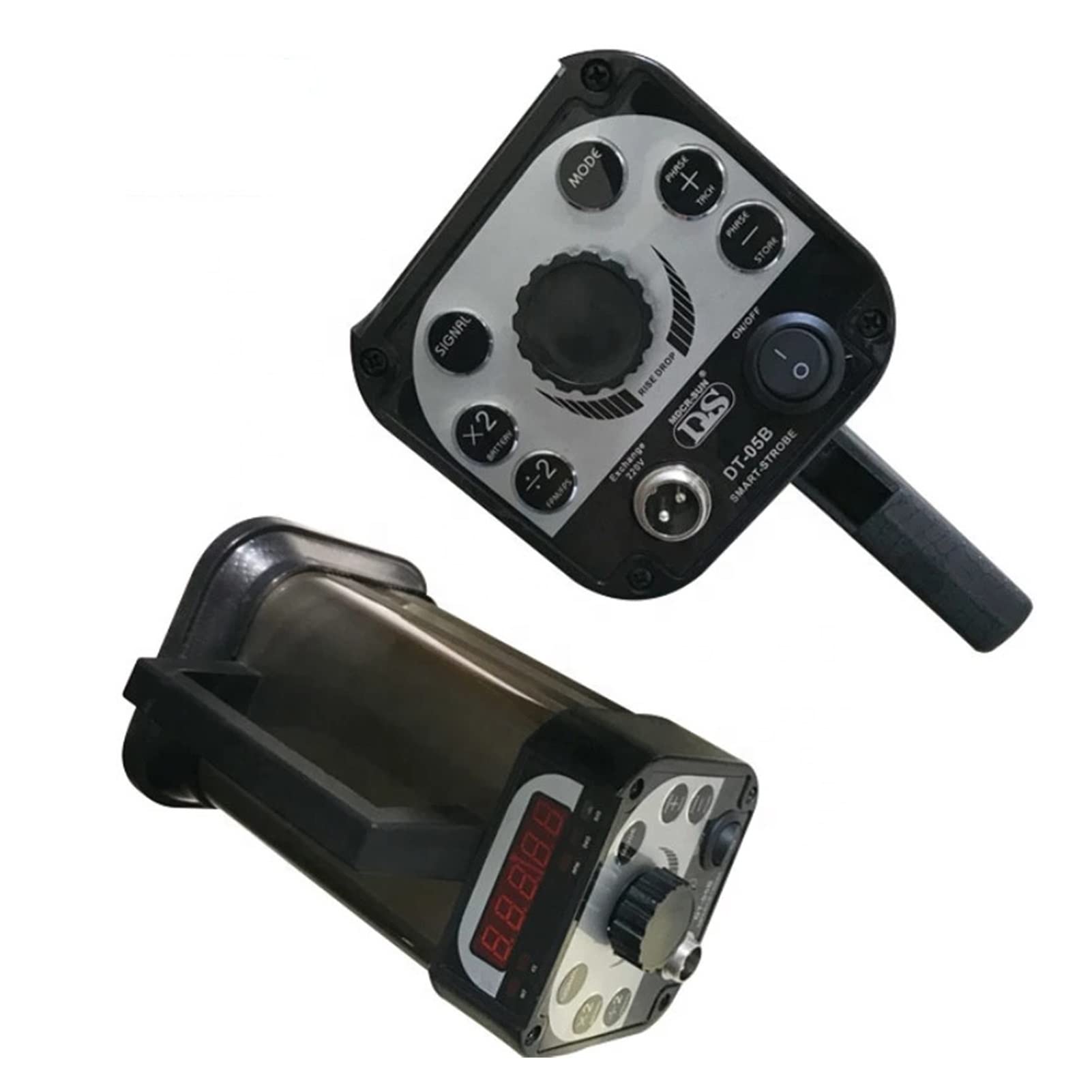 Tacómetro estroboscópico Estroboscopio de mano DT-05B Tacómetro recargable Esterroboscopio digital con batería Analizador de velocidad de rotación sin contacto for la impresión de engranajes giro Ampl