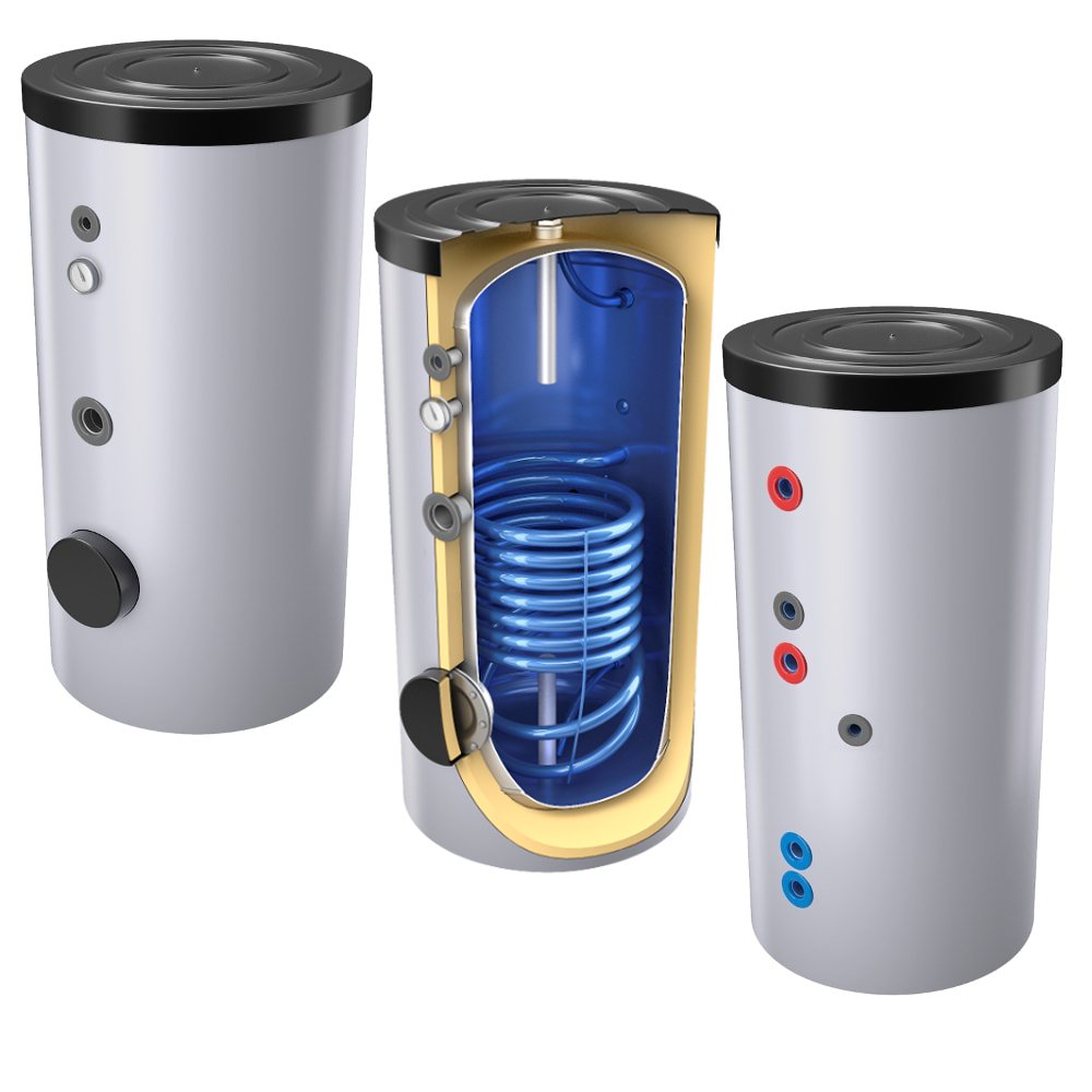 200 L Warmwasserspeicher mit 1 Wärmetauscher inkl. Isolierung