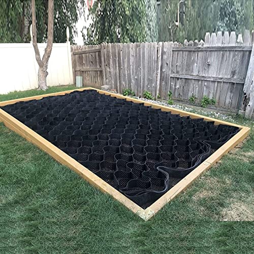 Geo Grid - Rejillas de estabilización de suelo para camiones ligeros, caminos, paisajismo, 4 m x 8 m, disponible en varios anchos, solución de base duradera para cobertizos