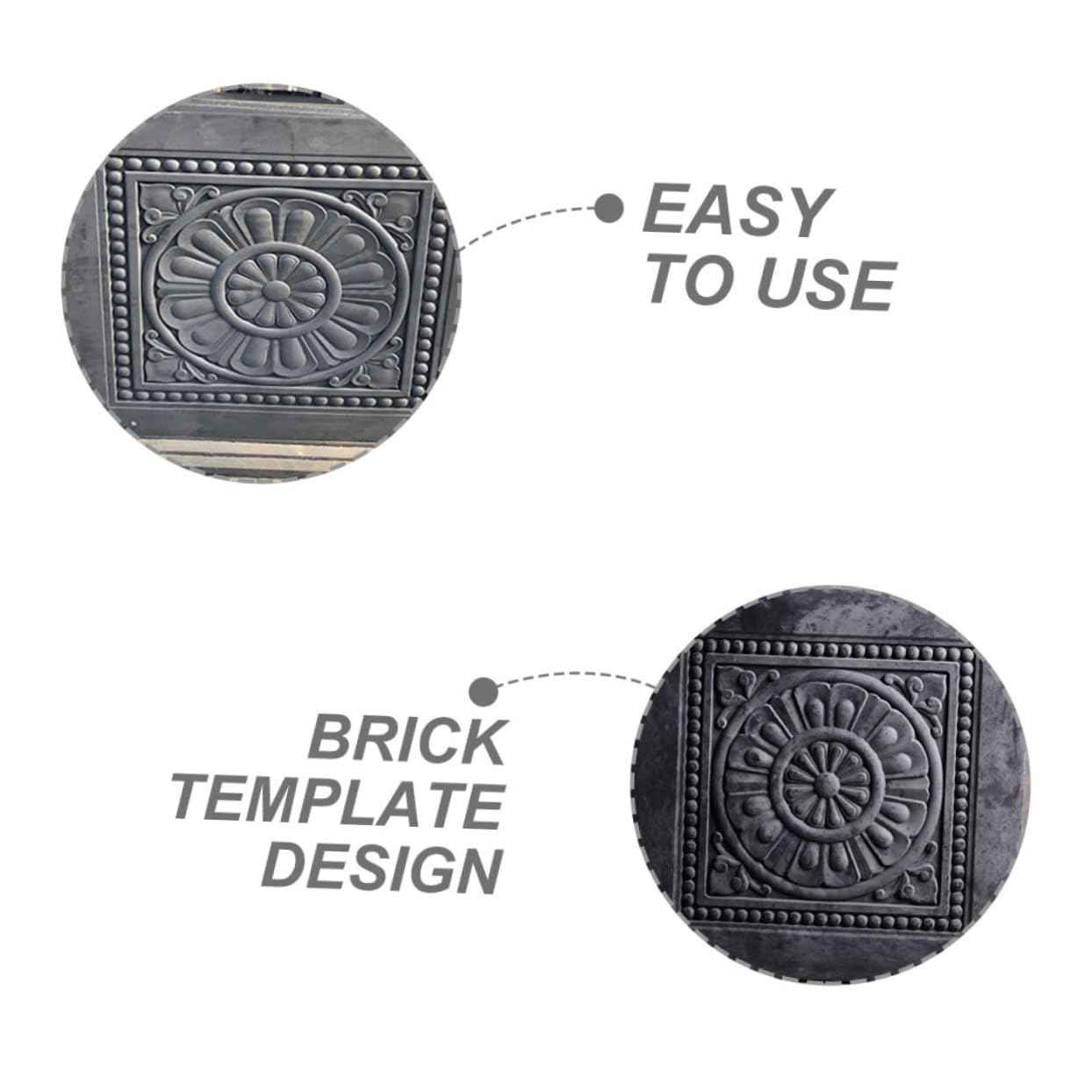 DOITOOL Stampo in Plastica Riutilizzabile per Cemento, Mattoni Decorativi da Giardino, Design Antico per Pavimentazione e Viali All’Aperto