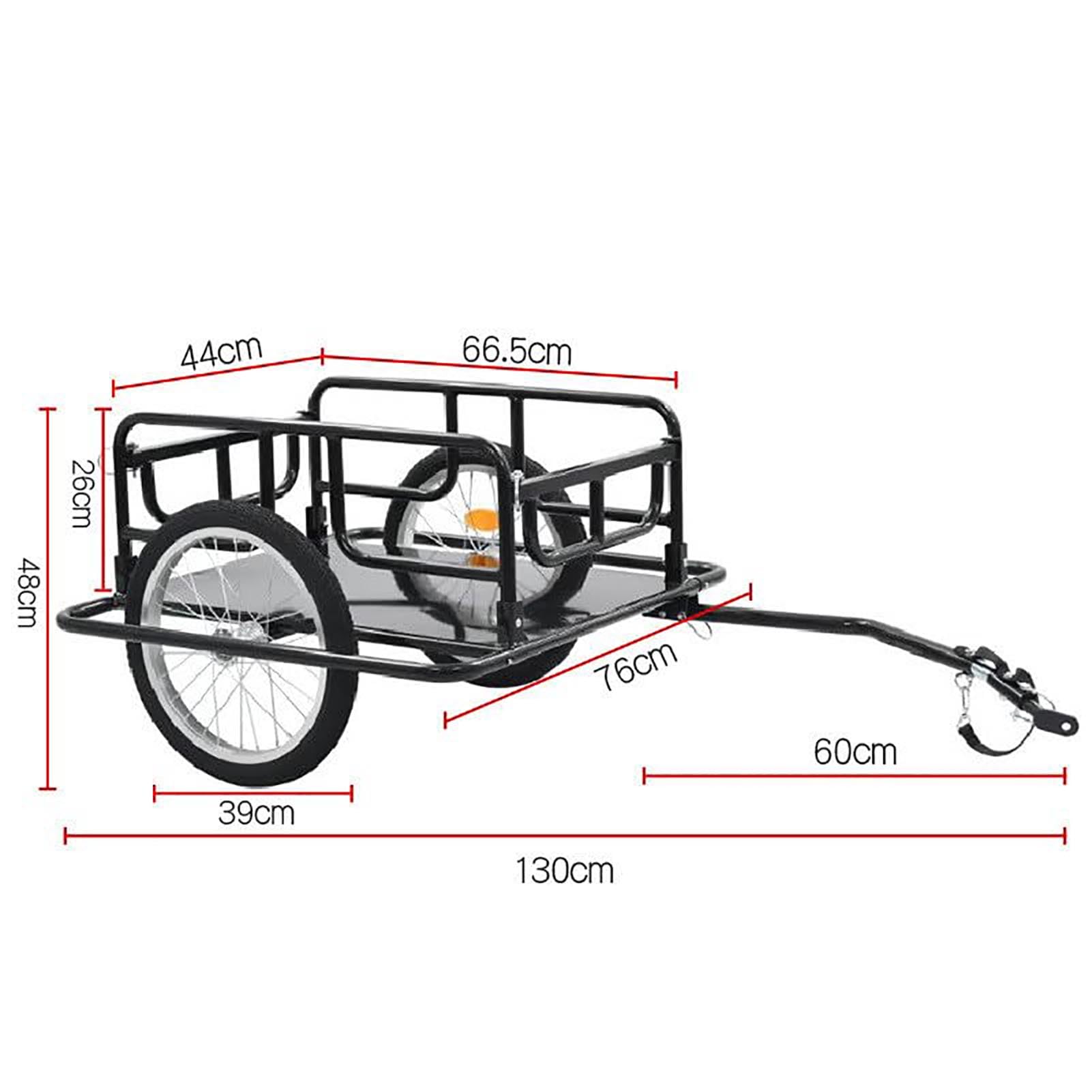 Remolque de carga universal para bicicleta con diseño plegable, resistente para transporte de alta capacidad, ideal para aventuras al aire libre y viajes diarios