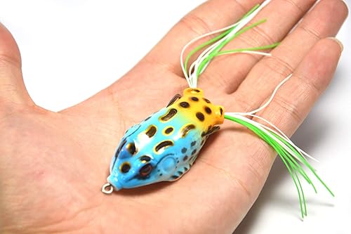 Miniatura 6 de Supertrip Topwater Frog Crankbait Tackle Crank Bait Bass Soft Swimbait Señuelos Crankbaits cebos de pesca de cebo duro (multicolores)