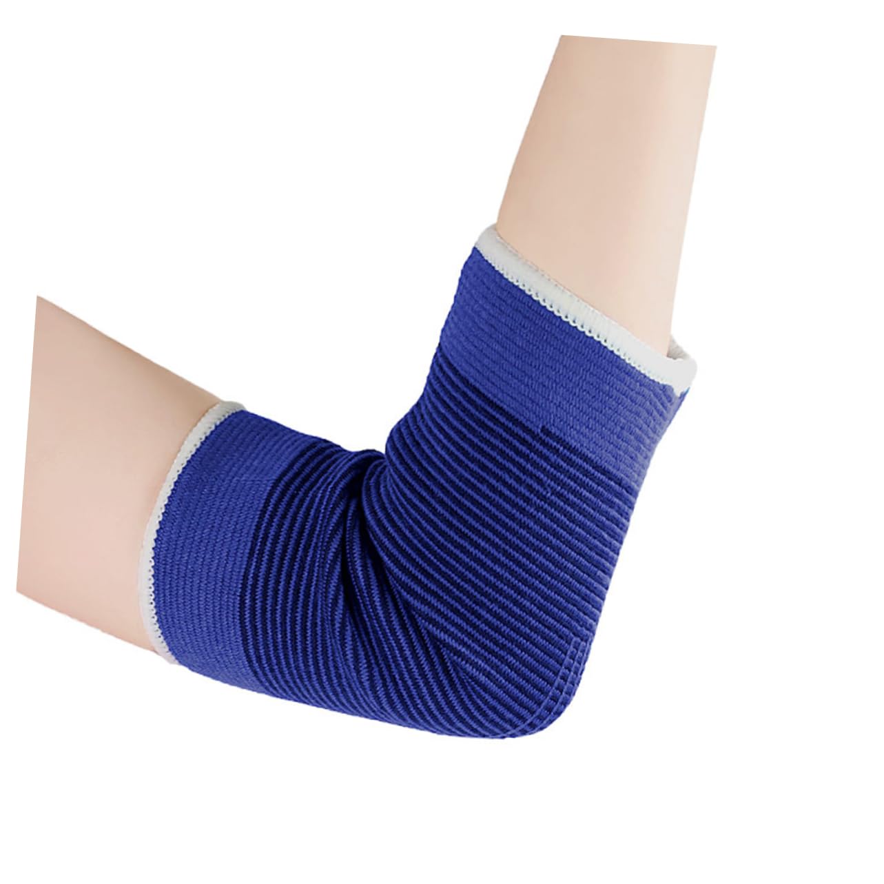 SHERCHPRY 1Pair Elbow Protective Cover for Men Women Friction Elastic Joint Sleeve for Outdoor Fitness Running Cycling Sports Sweat Absorption Design Blue