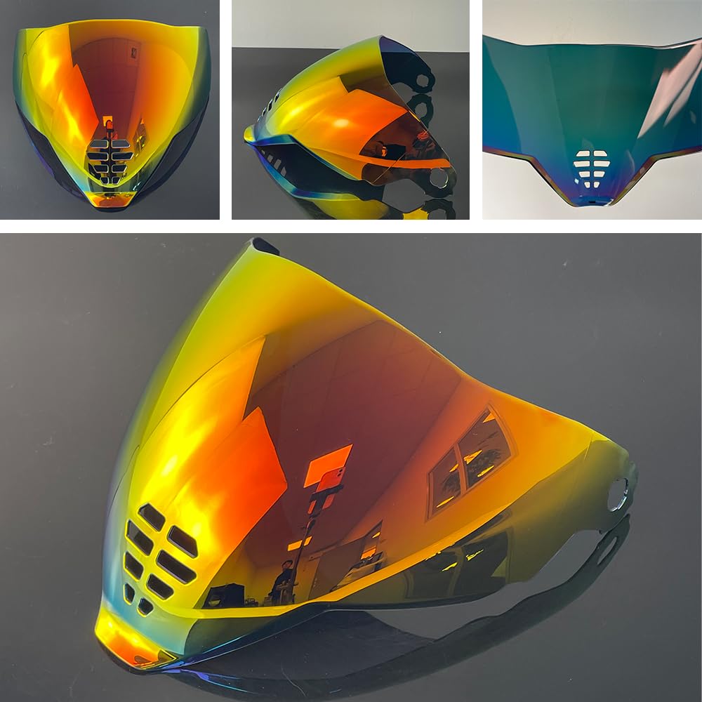 Airflite Visier for ICON IC06 Gesichtsschutz, Ersatz-Sonnenschutzlinse, Viseira Capacete, Anti-Beschlag, Winddicht, Polycarbonat