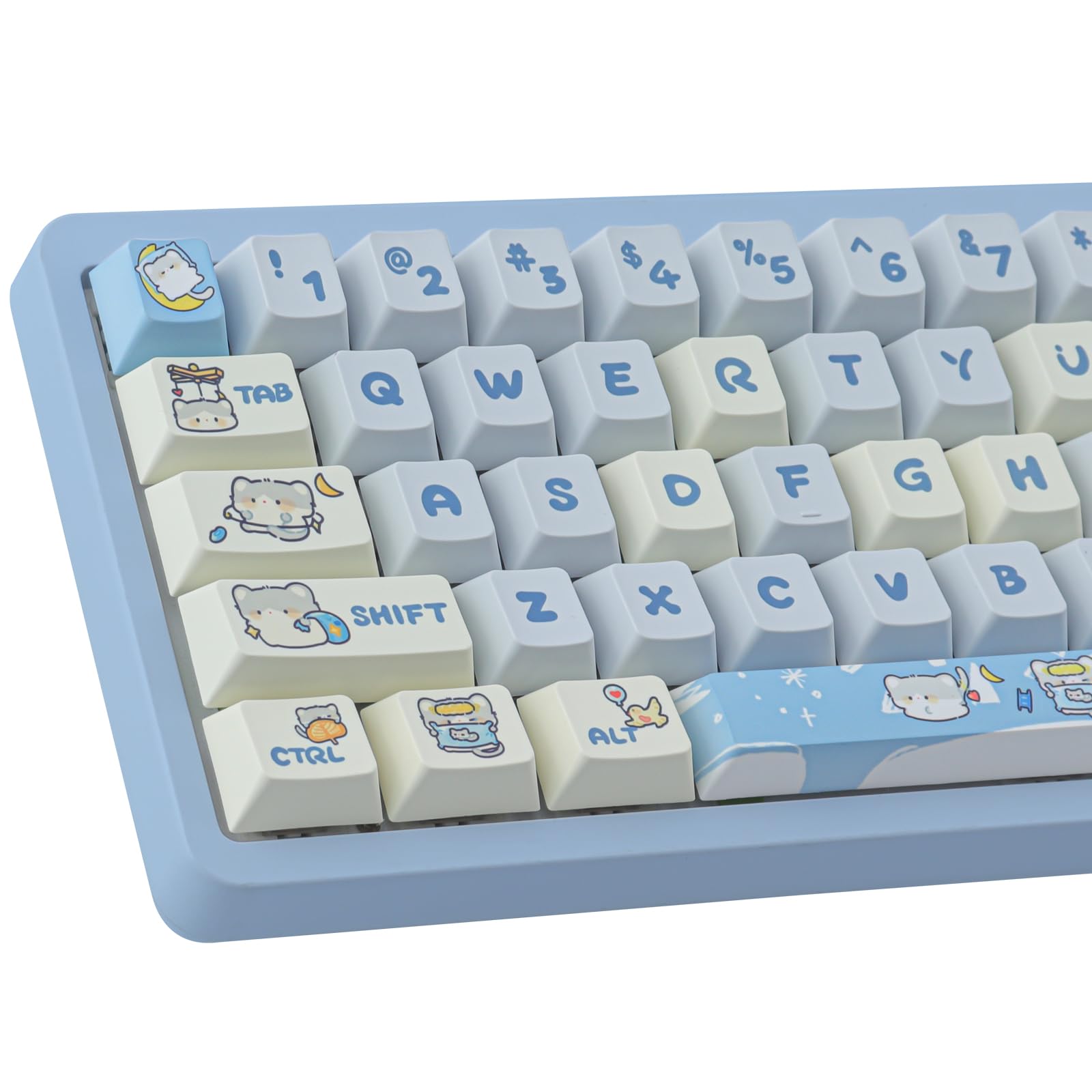 PBT Keycaps 147 Keys Daydream Cat Keycaps Set Custom Dye-Sublimation ...