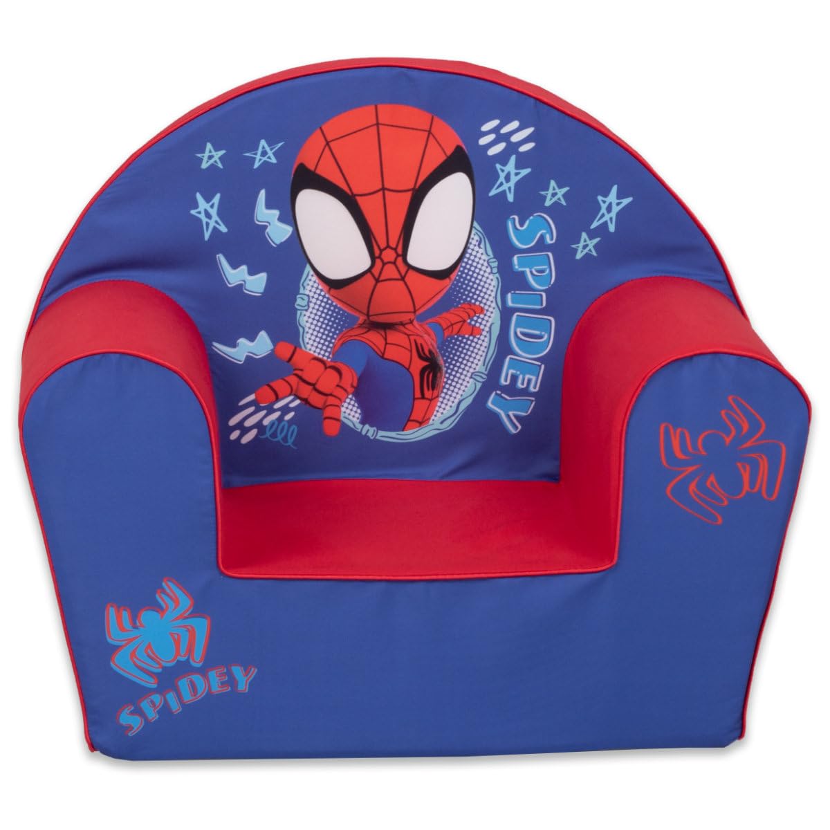 Disney Home Spidey – Marvel - Fauteuil Enfant en Mousse, Confort Premium, Dossier Stable Anti-pli, Anti-basculement, Léger – Fabriqué en UE