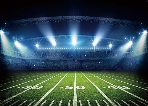 Football Field Backdrop Stadium Auditorium Light Themed Party Decorations Photography