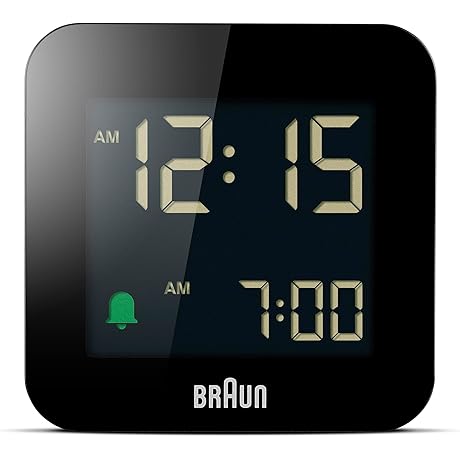 Braun Travel Alarm Clock: Small, Sleek Timepiece for Your Adventures