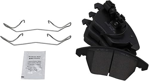 Miniatura 6 de TRQ Kit de pastillas de freno delanteras y traseras y rotores de cerámica de alto rendimiento con revestimiento en G ranurado X perforado compatible