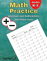 Vista 1 de Math Practice - Addition and Subtraction 100 Timed Tests, Grades K-2, Math Drills, Digits 0-20