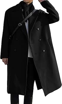 JEShifangjiusu Mens Turndown Collar Length Jacket Winter Stay Warm