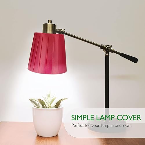 Miniatura 7 de Minkissy Pantalla de lámpara grande con clip en la pantalla de la lámpara, pantalla de tela, cubierta de lámpara de repuesto para lámpara de mesa,