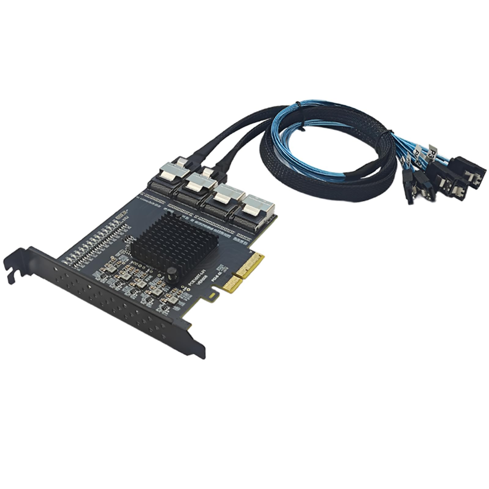Carte adaptateur PCIExpress USB 3.0 4 ports transfert de données rapide 5 Gbit/s alimentés par SATA