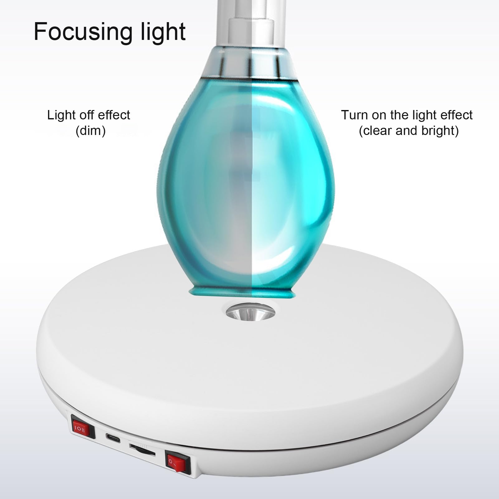 Tnfeeon Espositore Girevole, Materiale ABS, Organizzatore per Trucco con Piattaforma Girevole a 360 Gradi, Capacità di Carico Elevata di 55 Libbre per Organizzazione di Cosmetici e Gioielli