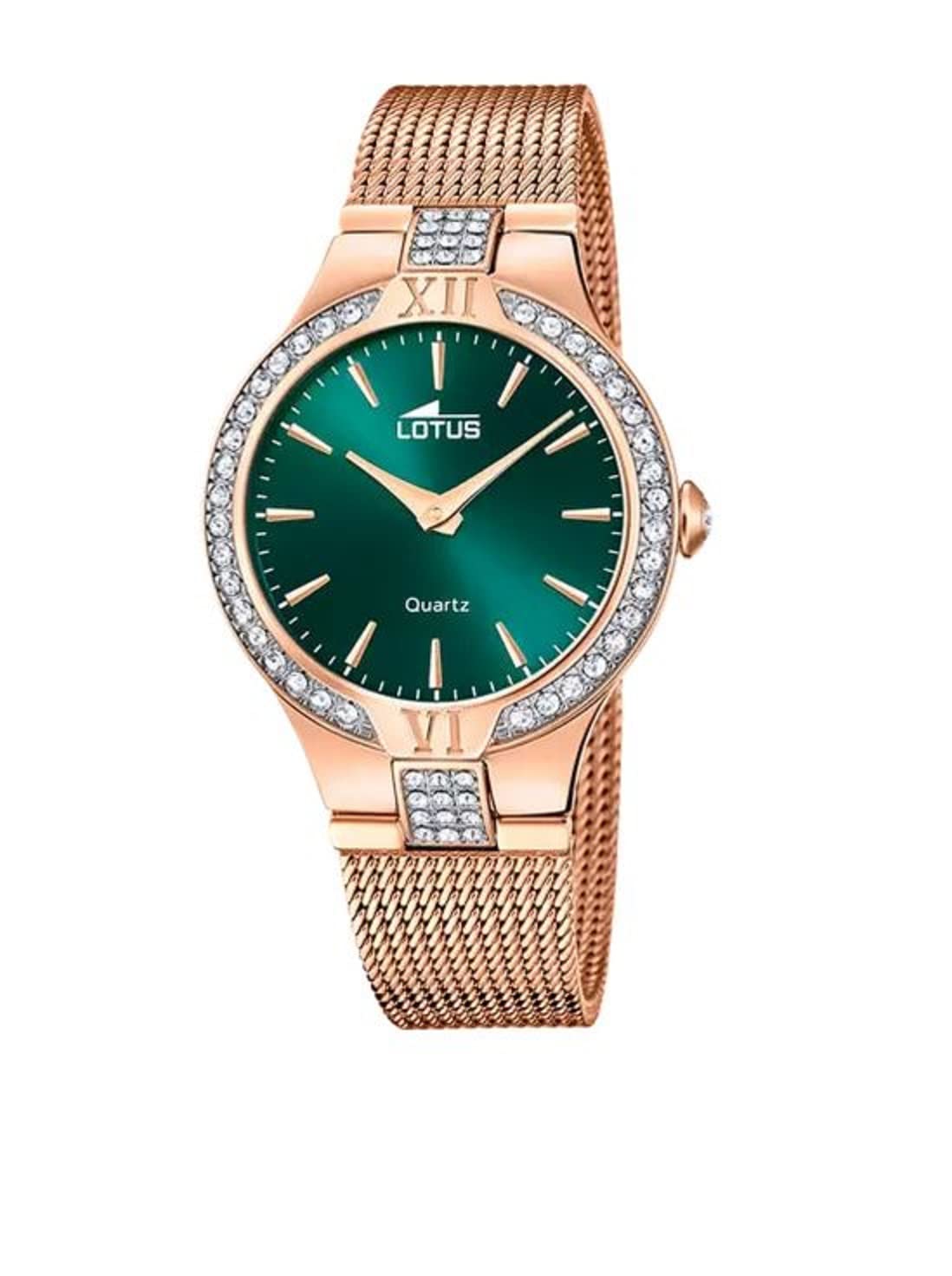 Lotus Dameshorloge Van Roestvrij Staal In De Kleur Roségoud Groen 29 Mm Waterdichtheid 5 Bar 18794 4 2152852718 Lotus Dameshorloge Van Roestvrij Staal In De Kleur Roségoud Groen 29 Mm Waterdichtheid 5 Bar 18794 4 2152852718