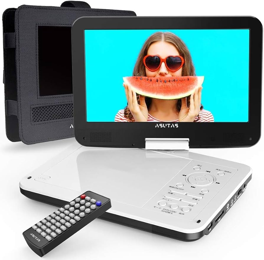 ✨新品✨ポータブルDVDプレーヤー 12.5型　10.5インチ液晶 車載ホルダー ポータブルDVDプレーヤー 12.5型 【車載用ホルダー付き】 10.5インチ