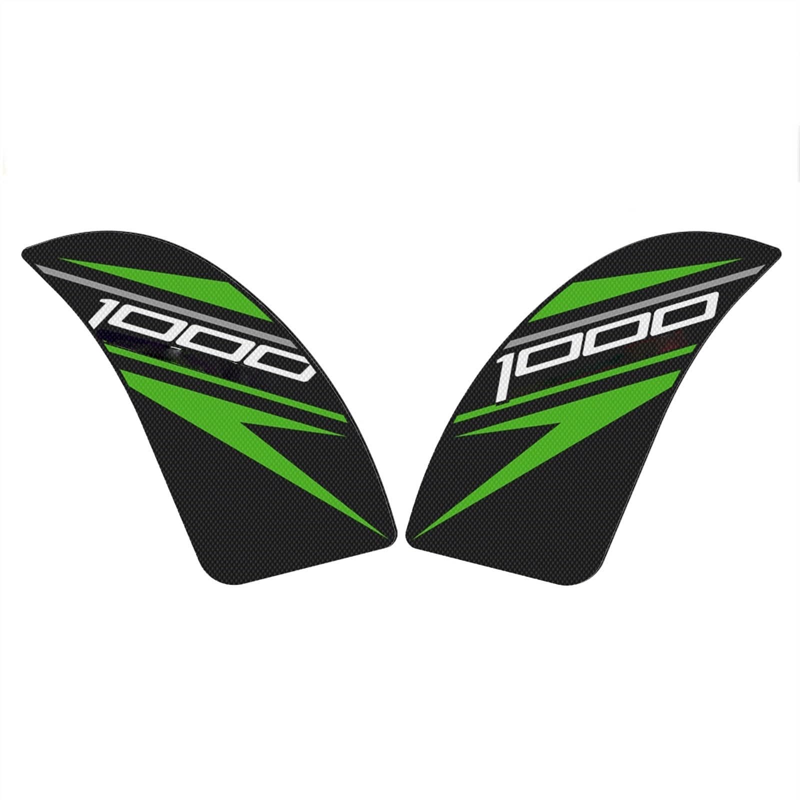 Motorfiets Voor Kawasaki Z1000SX 2011 2012 2013 2014 2015 2016 2017 2018 2019 2020 2021 2022 Z1000SX ABS 11-16 Side Tank Pad Bescherming Knie Grip Anti-slip Sticker Versieren (Color : zwart