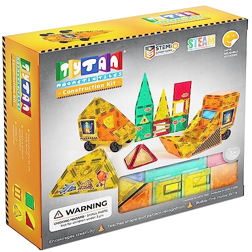 Tytan Tiles 60-Piece Construction Magnetic Building Set