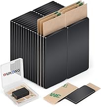 Wukong 30 Stück Mini Magnete Starker Halt, 20×10×1mm Neodym Magnete Selbstklebende, Schwarzer Magnete Klein, Klebemagnete für Glasmagnettafel Büro und Informationstafel
