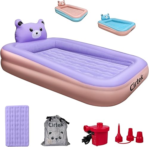 Miniatura 6 de Cama de aire plegable para niños, cama de viaje para niños, colchón de aire para niños, cama de aire para niños, cama de viaje inflable, cama de