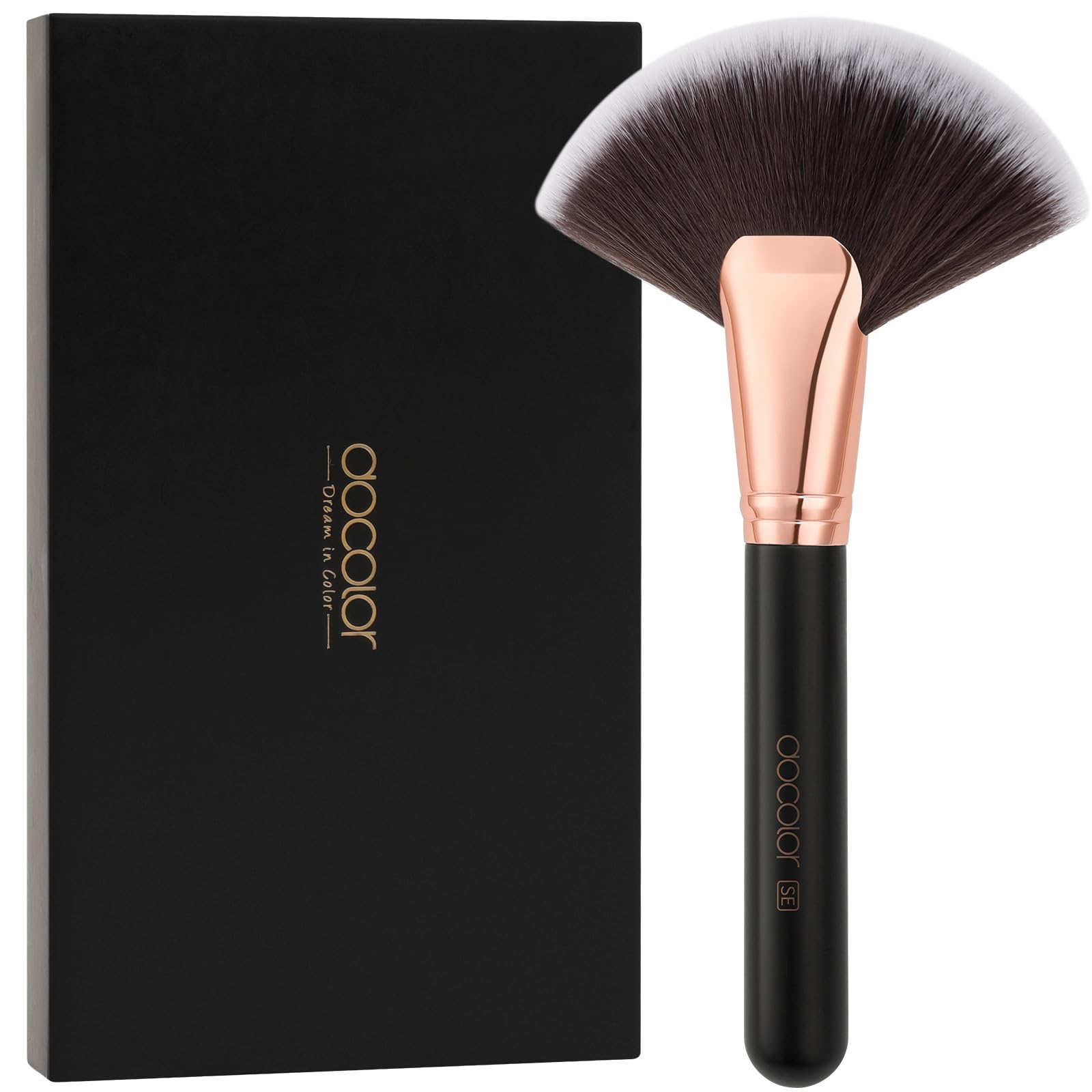 Docolor Powder Brush Highlight Contour Bronzer Fiber Hair Soft Makeup Japan