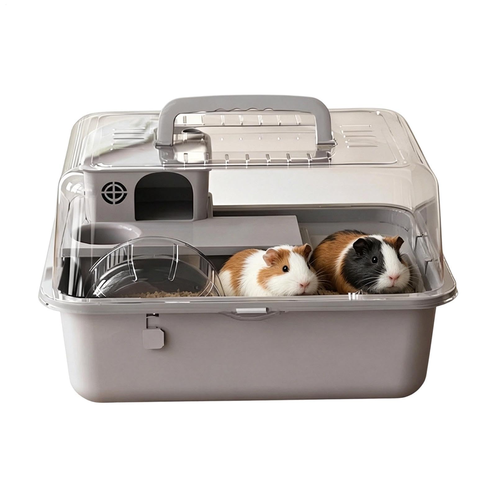 Jaula Hámster, con Rueda de Ejercicio y recinto portátil, casita de 30 cm para hámsters y Animales pequeños, para Mascotas sirias, enanas, jerbos, Interior, Exterior, hogar, Viaje, Dormir