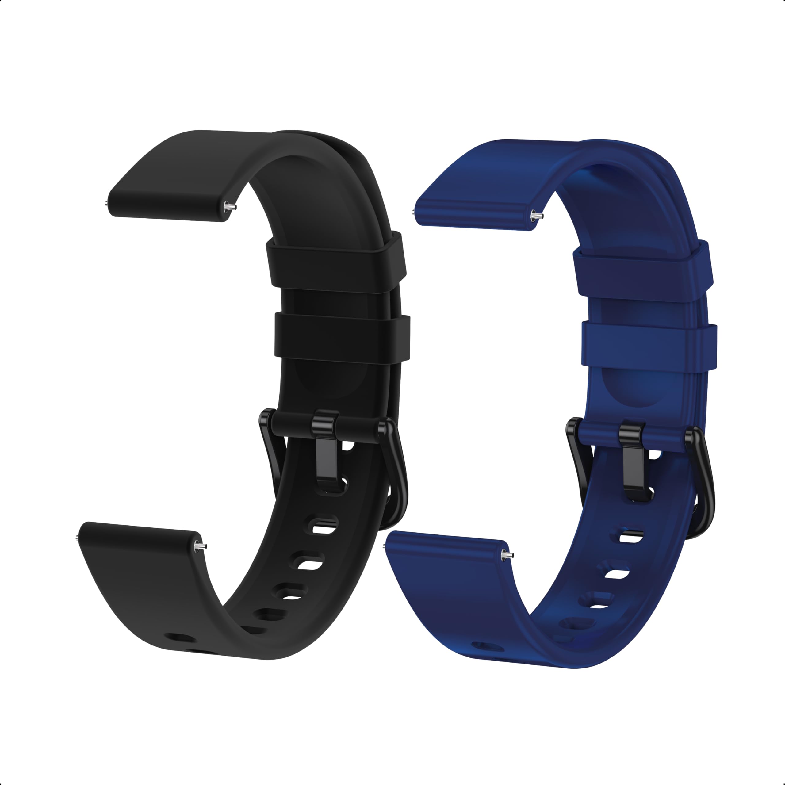 Runlio T115 Fitness Tracker, 1.47 Inch Touchscreen Smartwatch Replacement Bands, Adjustable Replacement Straps Fitness Tracker NOT for ID115Plus HR, ID115U, ID115UHR (Black Blue)